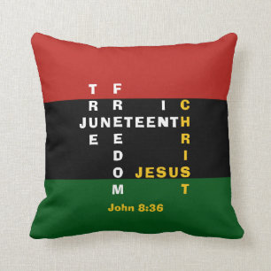 Coussin Mot-clé Christian JUNETEENTH