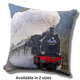 Coussin Moteur à vapeur en neige, train de locomotives