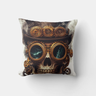 Coussin Moteur de crâne Steampunk