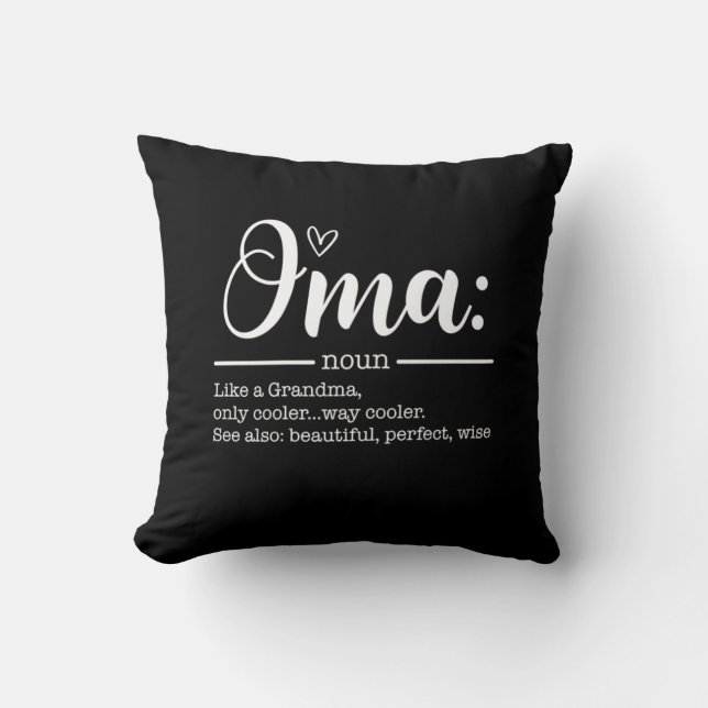 Coussin Mother Art Cute Oma Definition Birthday (Recto)
