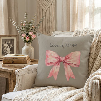 Coussin Mothers day gift softThrow Pillow love cozy 