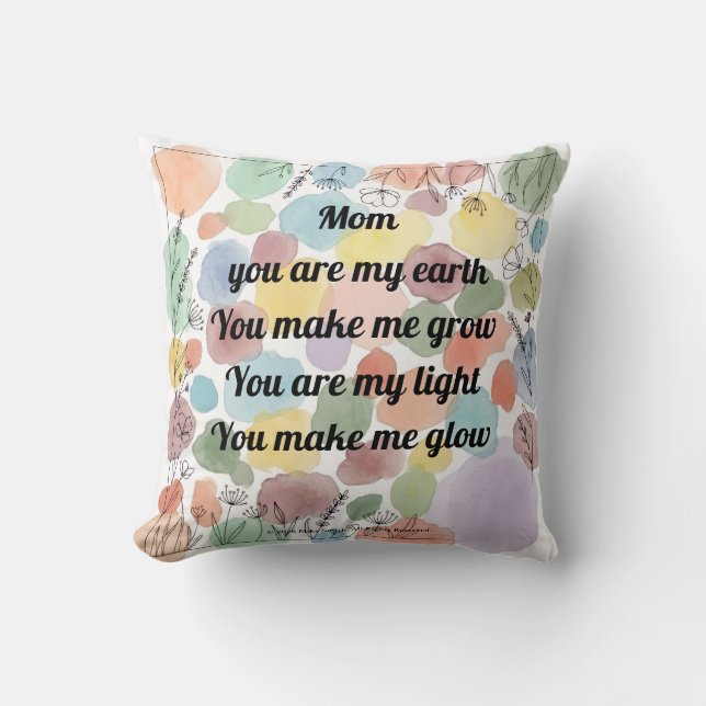 Coussin "Mother's Day Poem Throw (Recto)