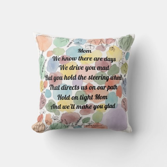 Coussin Mother's Day Poem Throw (Recto)