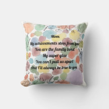 "Mother's Day Poem Throw Cushion"