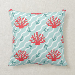 Coussin Motif 1 de corail rouge