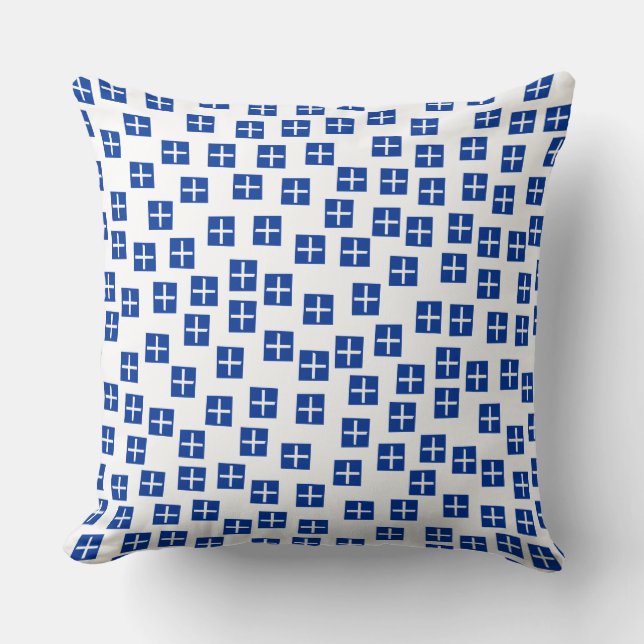 Coussin Motif 270715 - Marine et Blanc (Recto)
