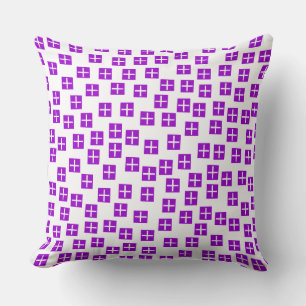 Coussin Motif 270715 - Violet et blanc