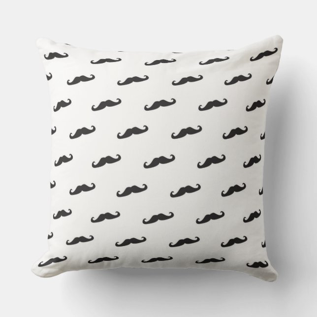 Coussin Motif 2 de hippie de moustache (Recto)