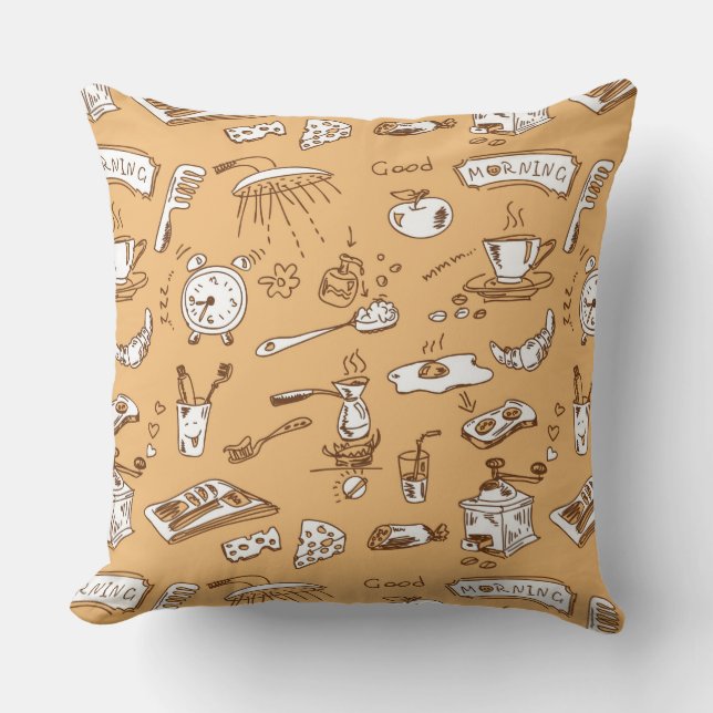Coussin Motif 2 de petit déjeuner (Recto)