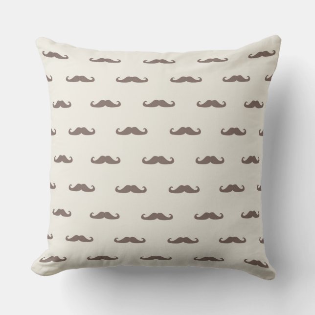 Coussin Motif 3 de hippie de moustache (Recto)