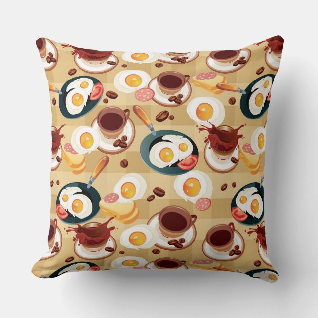 Coussin Motif 3 de petit déjeuner (Recto)