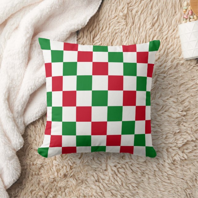 Coussin Motif à carreaux de Noël classique (Couverture)