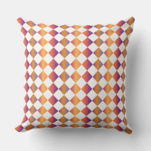Motif à carreaux diamantés dégradé orange rouge