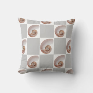 Coussin Motif à carreaux minimaliste en porcelaine de coqu
