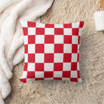 Motif à carreaux rouge et blanc