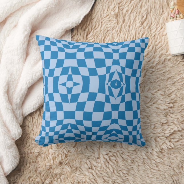 Coussin Motif À damiers bleu (Couverture)