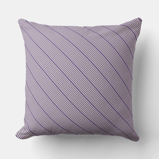 Coussin Motif à deux tons crème violet (Recto)