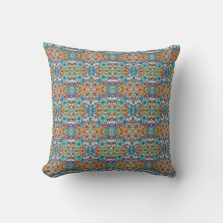 Coussin Motif à fleurs bleues