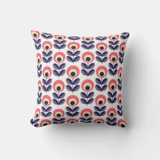 Coussin Motif à fleurs rétro