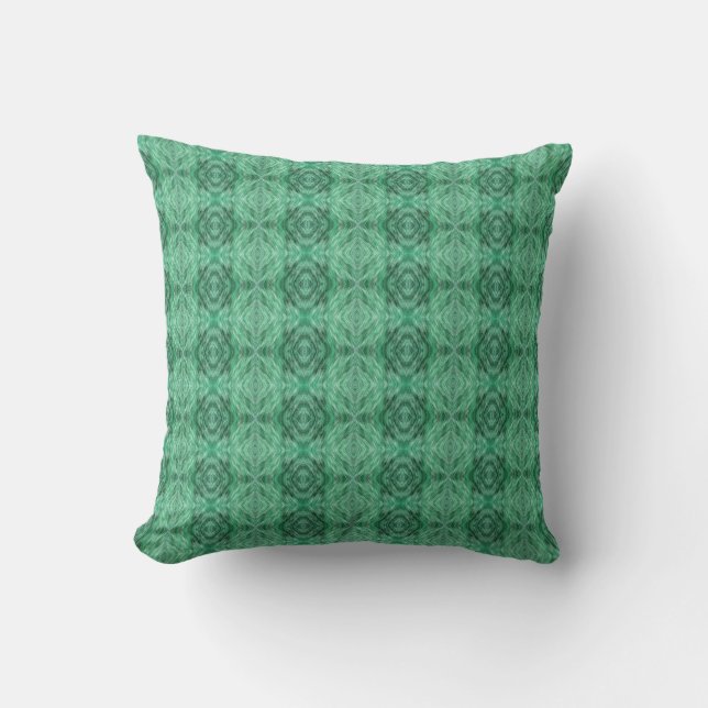 Coussin Motif à fourrure de chat vert (Recto)