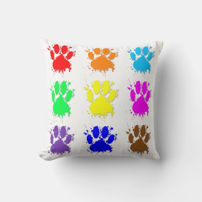 Coussin Motif à mâchoires pour chien d'encre (Recto)