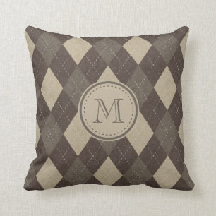 Coussin Motif à motifs de losanges Brown de Chocca de mok