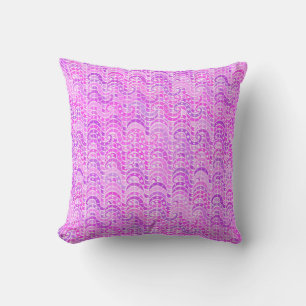 Coussin motif à ondes Abstraites - violet, lavande, orchid