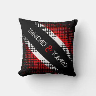 Coussin Motif à points de Trinité-et-Tobago avec texte