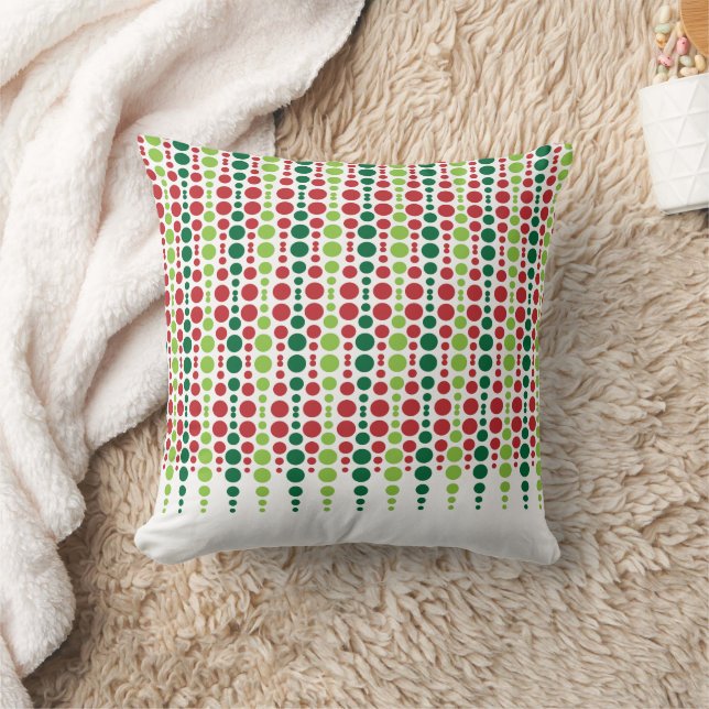 Coussin Motif à points rouges et verts (Couverture)