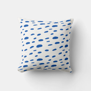 Coussin Motif à pois bleu cobalt