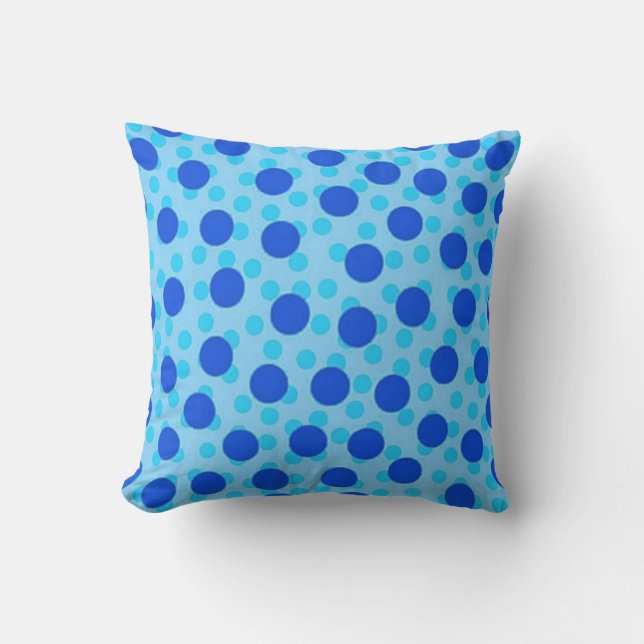 Coussin Motif à pois bleus (Recto)