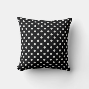 Coussin Motif à pois noirs et blancs