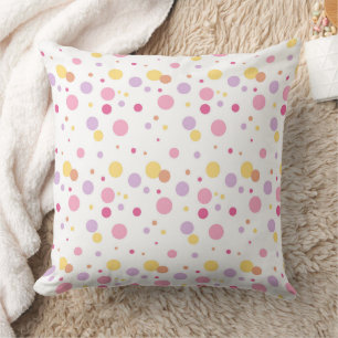 Coussin Motif à pois pastel doux