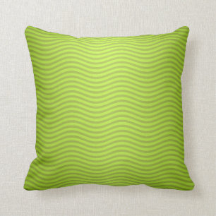 Coussin Motif à rayures Chartreuse verte