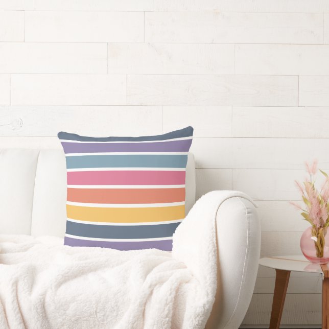 Coussin Motif à rayures colorées (Canapé)