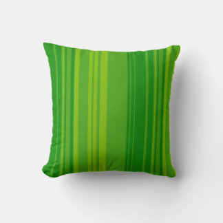 Coussin Motif à rayures de chaux vertes