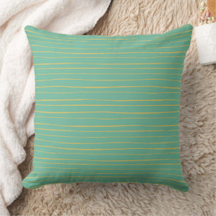 Coussin Motif à rayures ondulées minimaliste et organique