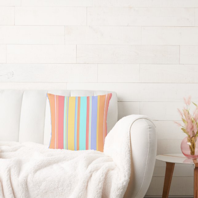 Coussin Motif à rayures pastel (Canapé)