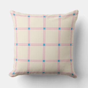 Coussin Motif à rayures verticales de couleur douce et à p