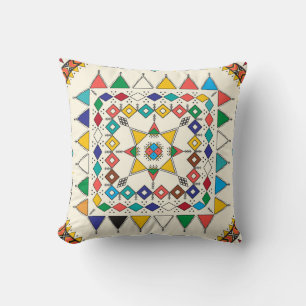 Coussin Motif à répétition géométrique décoratif inspiré d