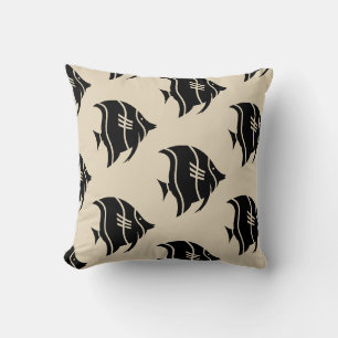 Coussin motif à thème nautique rayé