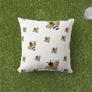 Coussin motif abeille