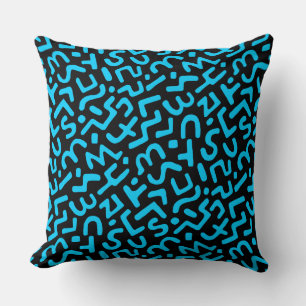 Coussin Motif Abstrait 170822 - Ciel bleu sur noir