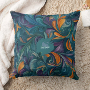 Coussin Motif Abstrait animé inspiré par Paisley (2)