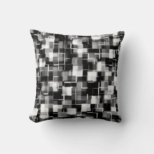 Coussin Motif Abstrait  Black White
