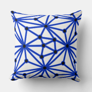 Coussin motif Abstrait - bleu