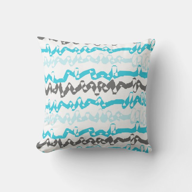 Coussin Motif abstrait bleu et vert (Recto)