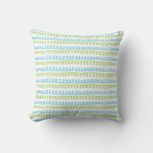 Coussin Motif abstrait bleu et vert