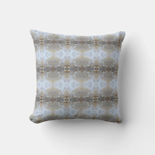 Coussin Motif abstrait crème blanc gris