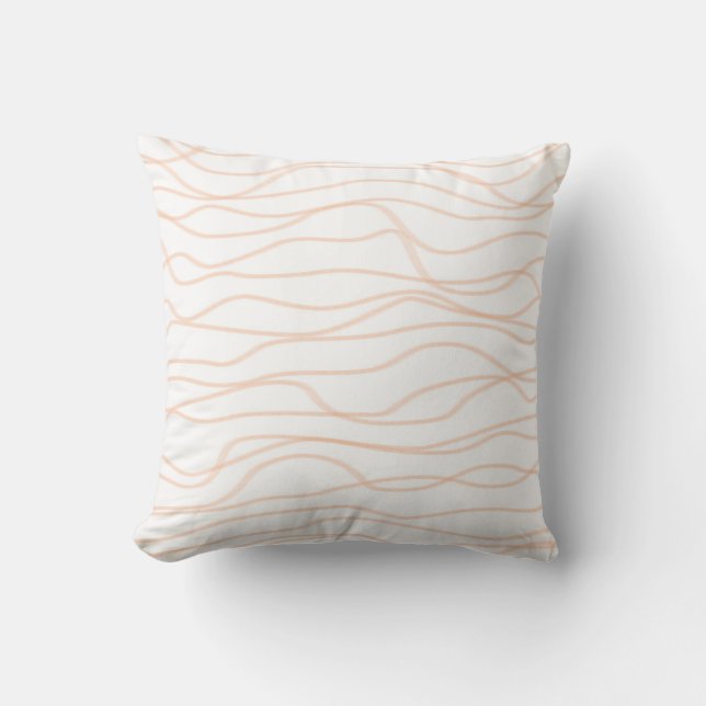 Coussin Motif Abstrait de la bande de torsion de liquide F (Recto)